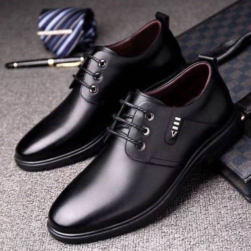 Men Corporate Leather Shoe- Black