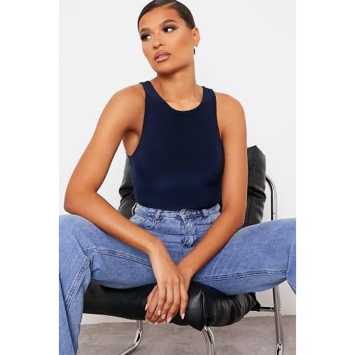 Sleeveless Bodysuit - Navy Blue