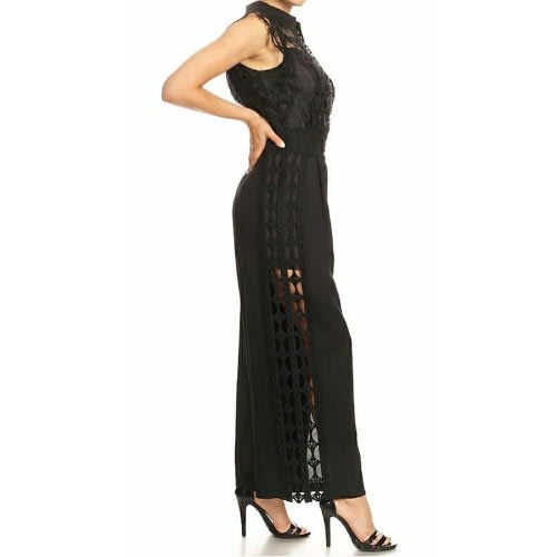 INA  - Lace Jumpsuit - Black