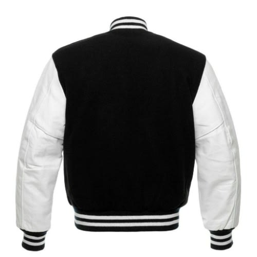 Baseball Varsity Jacket - Black And White