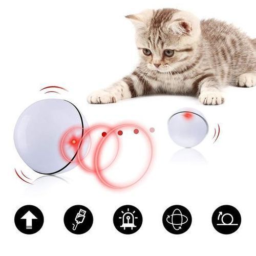Smart Automatic Cat Toys Ball Pet Interactive Auto Rolling Self Rotating Ball Led Light USB Rechargeable Toys For Cats Kitten