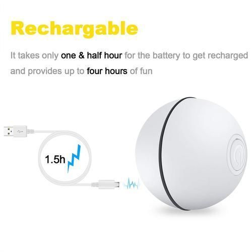 Smart Automatic Cat Toys Ball Pet Interactive Auto Rolling Self Rotating Ball Led Light USB Rechargeable Toys For Cats Kitten