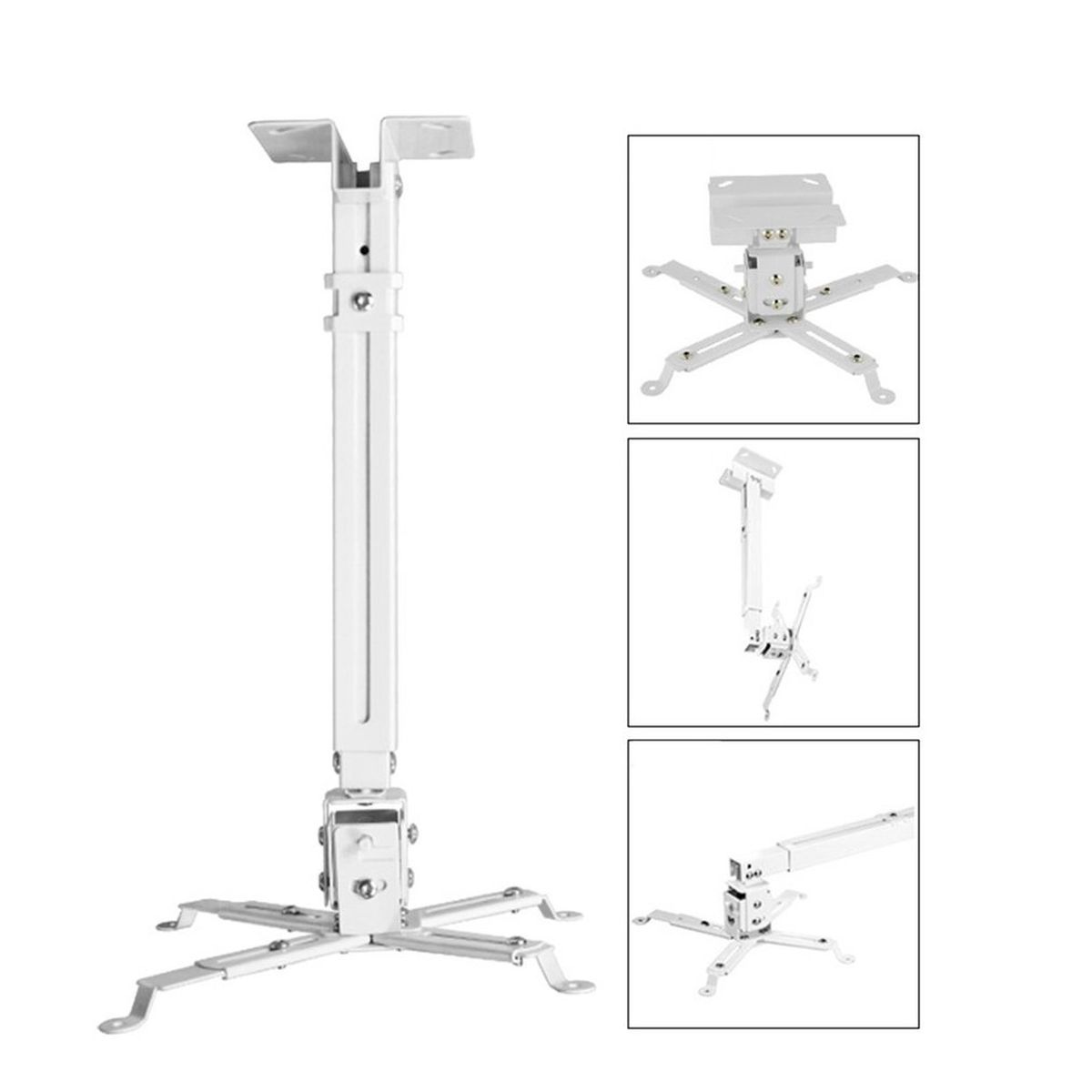OR Universal Projector Bracket Retractable Adjustable Ceiling Mount Wall-White