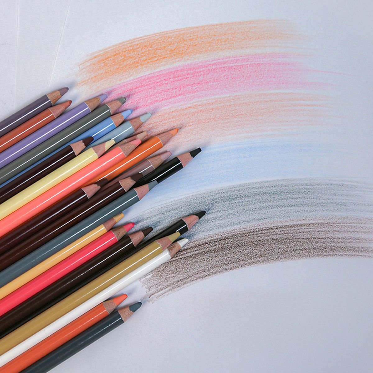 H&B 24 Colors Pencils Set Art Supplies Character Skin Tone