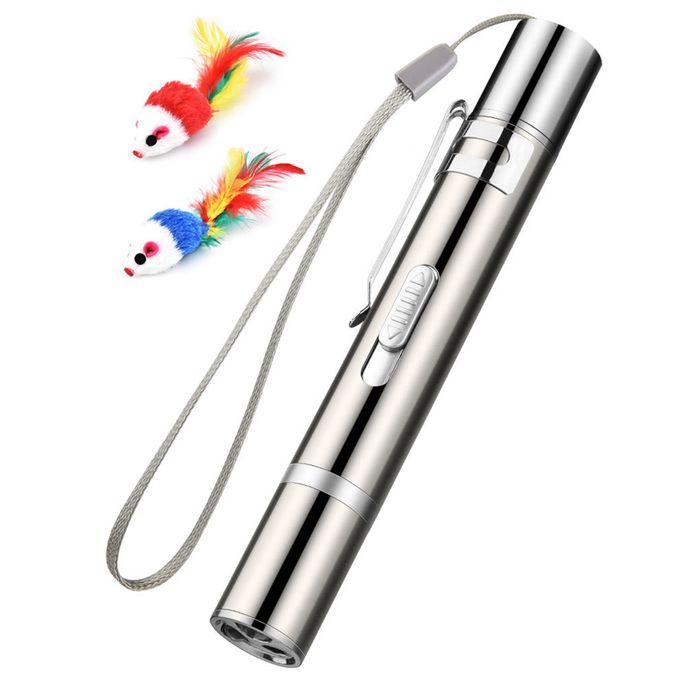 Tease Cat Pen Flashlight Toy Laser LED Pen Light USB 3