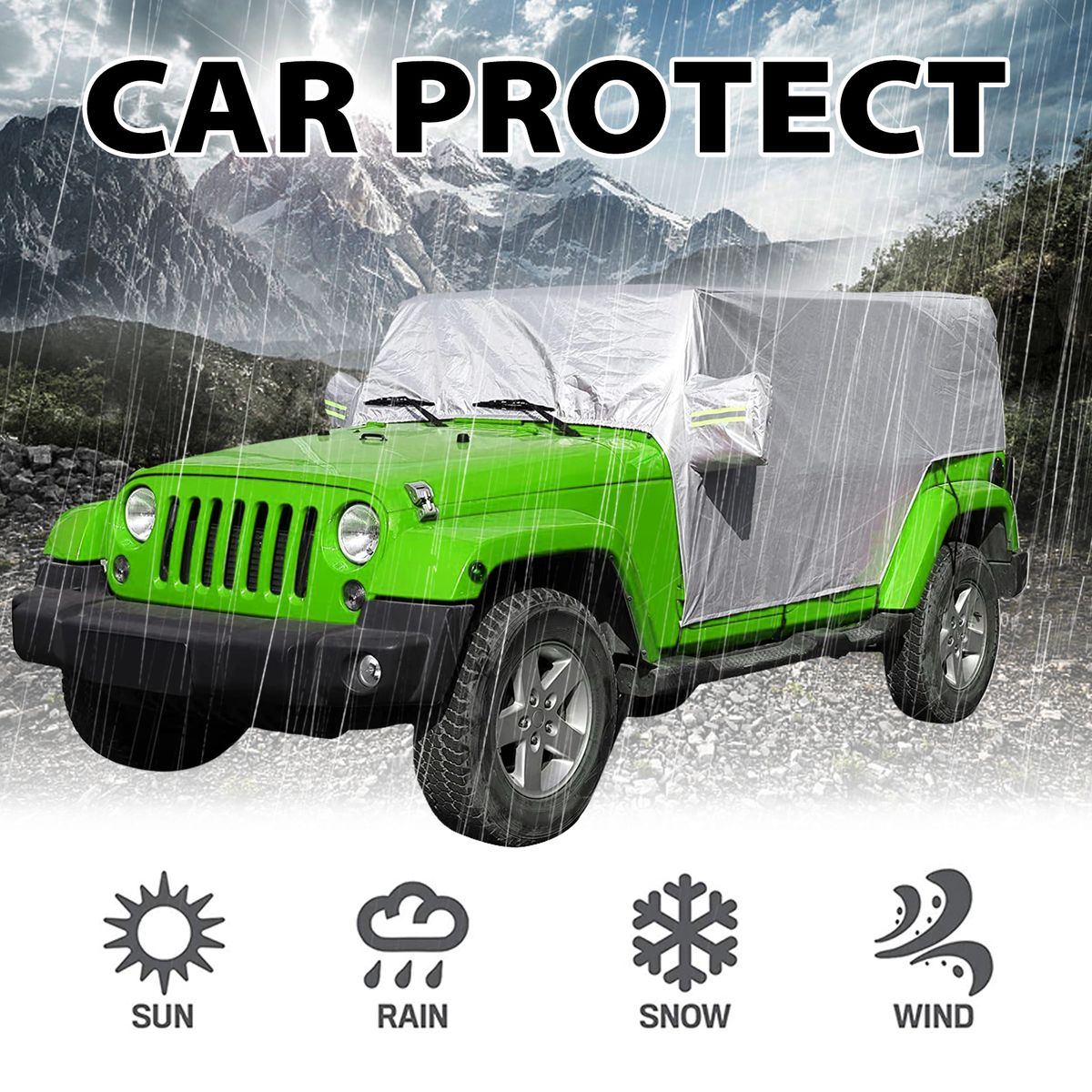 Car Rain Sunshade Cover Windproof Dustproof Scratch