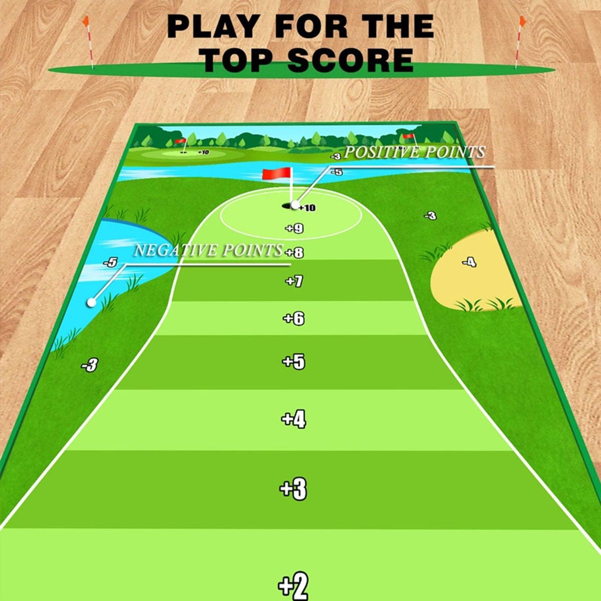 1 Set Golf Practice Mat Golf Chipping Game Hitting Mat Outdoor Play Equipment