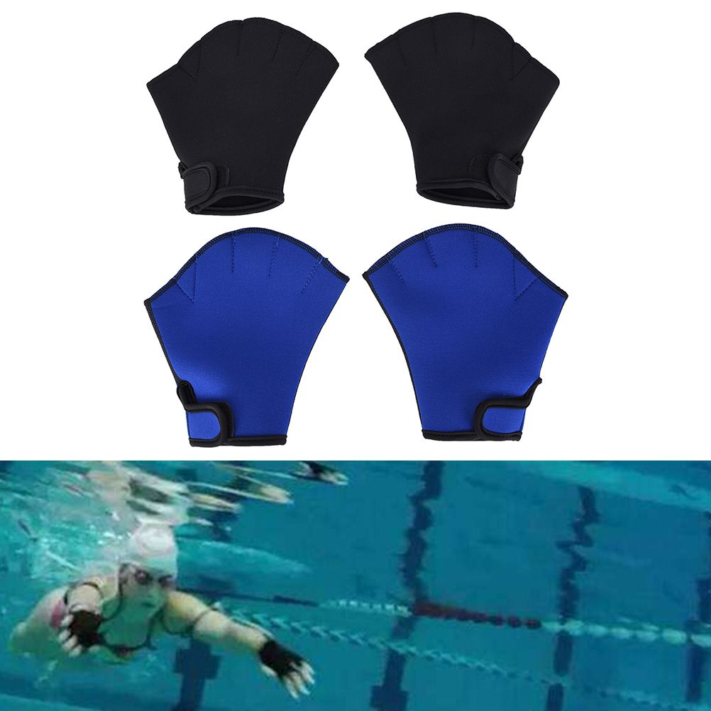 1 Pair Swim Fins Hand Surfing Frogs Webbed Flippers Gloves