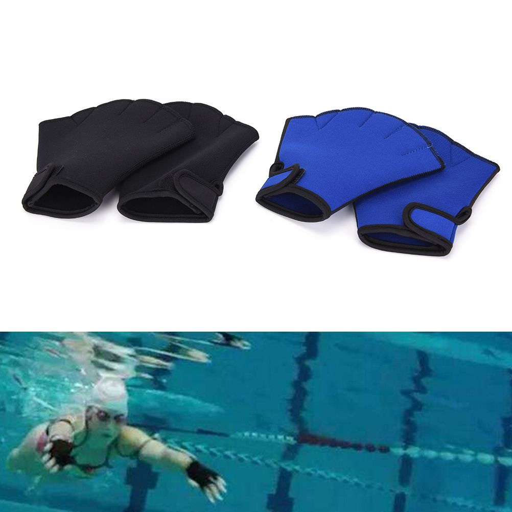 1 Pair Swim Fins Hand Surfing Frogs Webbed Flippers Gloves
