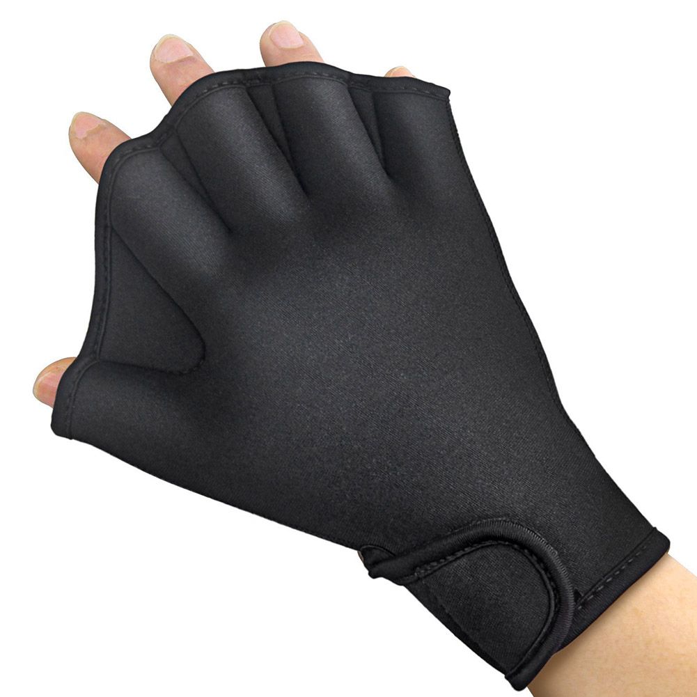 1 Pair Swimming Gloves Aquatic Fitness Water Resistance Fit