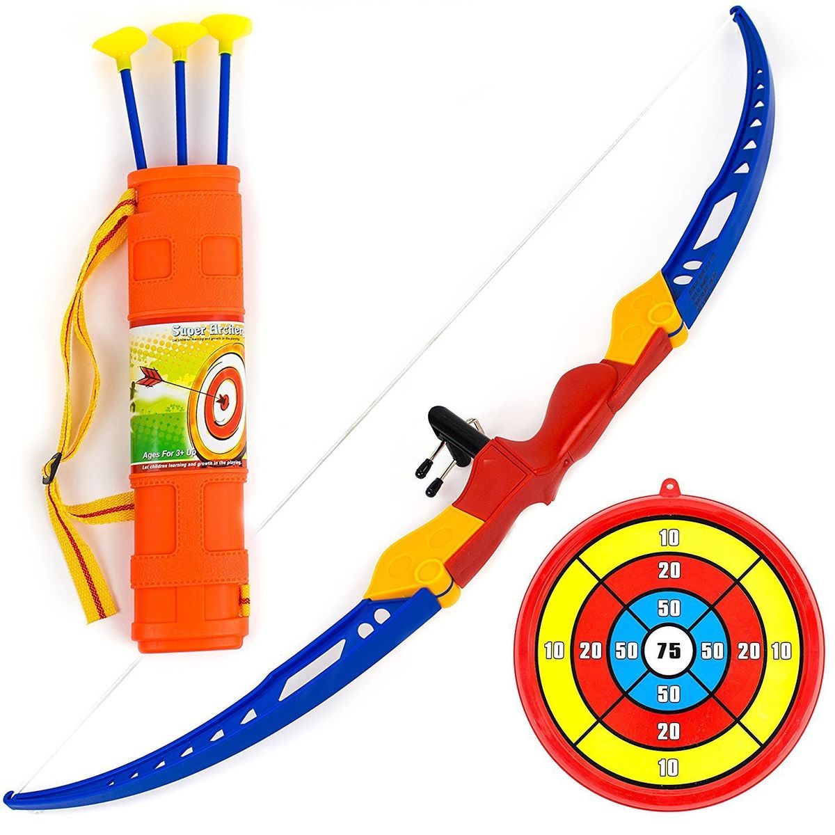 Kids Bow & Arrows Archery Set With Target Board