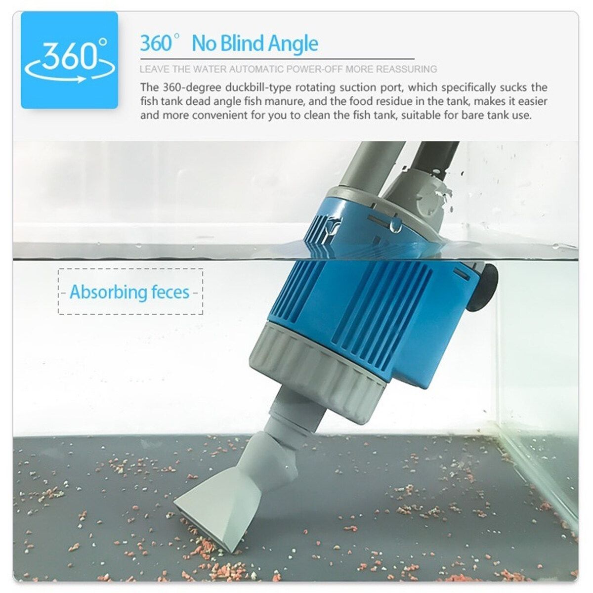28W Electric Aquarium Fish Tank Water Change Pump Aquarium Cleaning Tool