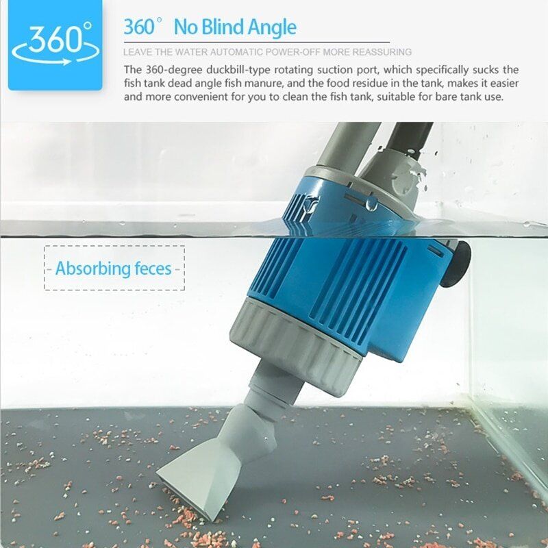 28W Electric Aquarium Fish Tank Water Change Pump Aquarium Cleaning Tool