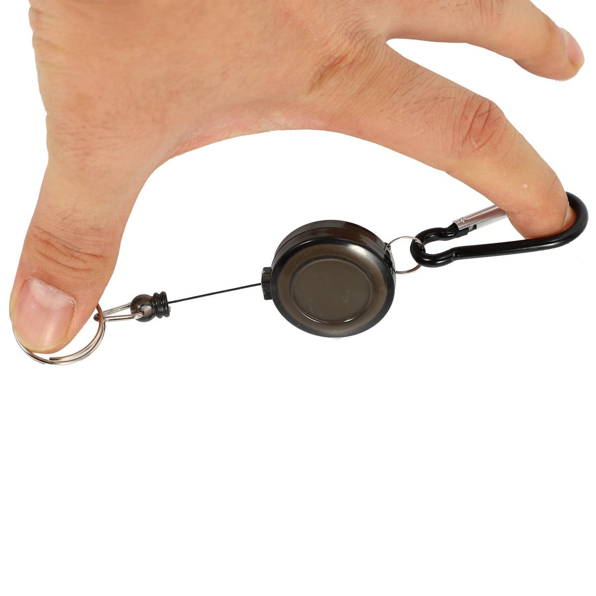 Lot 1 Badge Holder Winder Holder Keychain Retractable Carabi