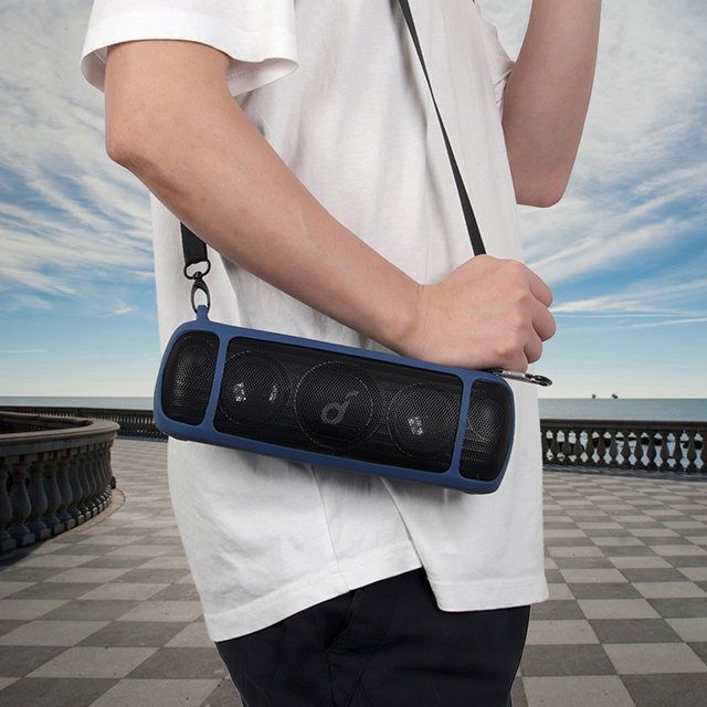 Silicone Case - Anker Soundcore Motion+ Speaker Pouch - Blue