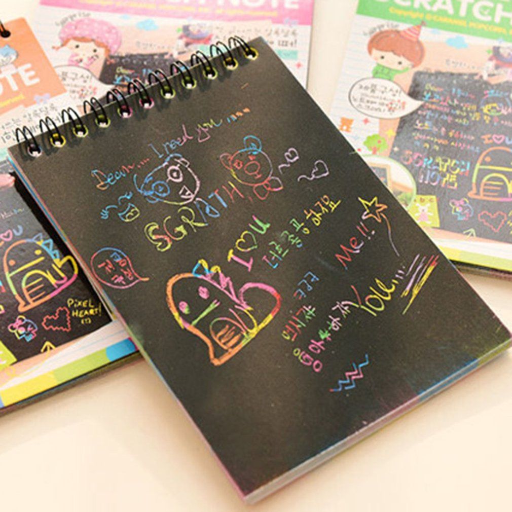 Creative Color Diy Coil  Children's Graffiti Sketch Book Scratch Picture