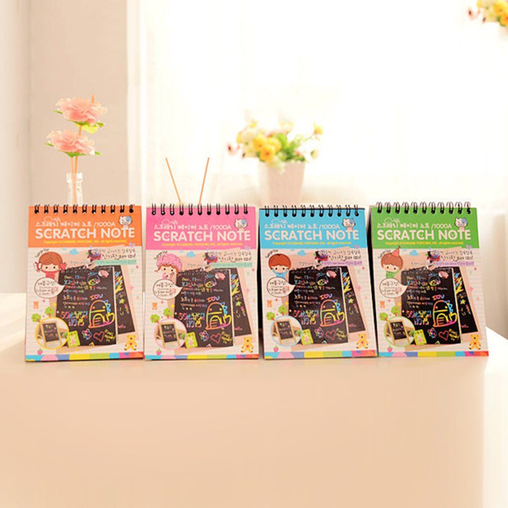 Creative Color Diy Coil  Children's Graffiti Sketch Book Scratch Picture