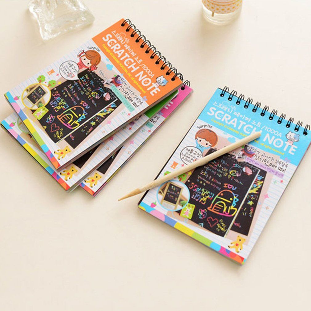 Creative Color Diy Coil  Children's Graffiti Sketch Book Scratch Picture