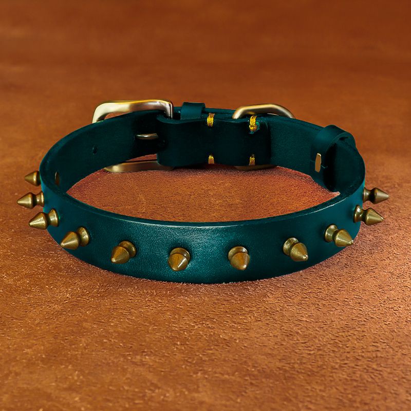 Spiked Dog Collar Pitbull Bulldog Genuine 6 Size Small