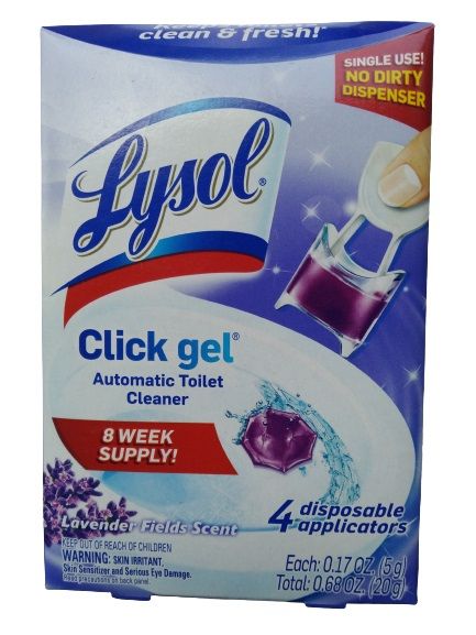 Click Gel Automatic Toilet Bowl Cleaner, Lavender, 4ct