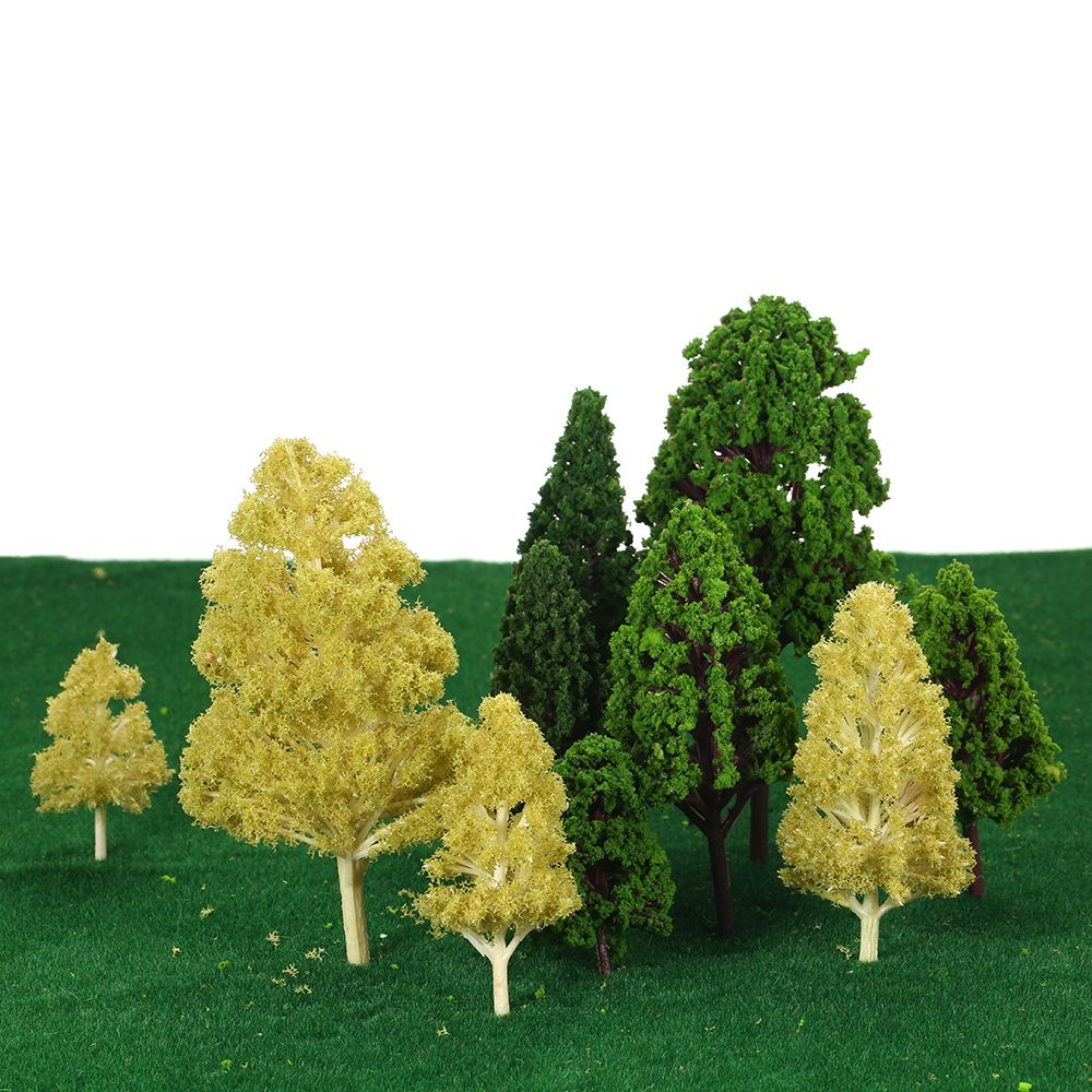 Pack Of 27pcs Model Trees Scenery Layout Train Railway