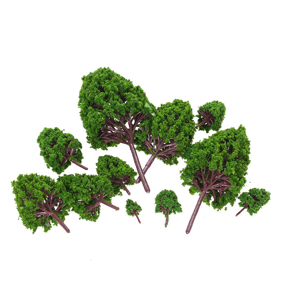 Pack Of 27pcs Model Trees Scenery Layout Train Railway