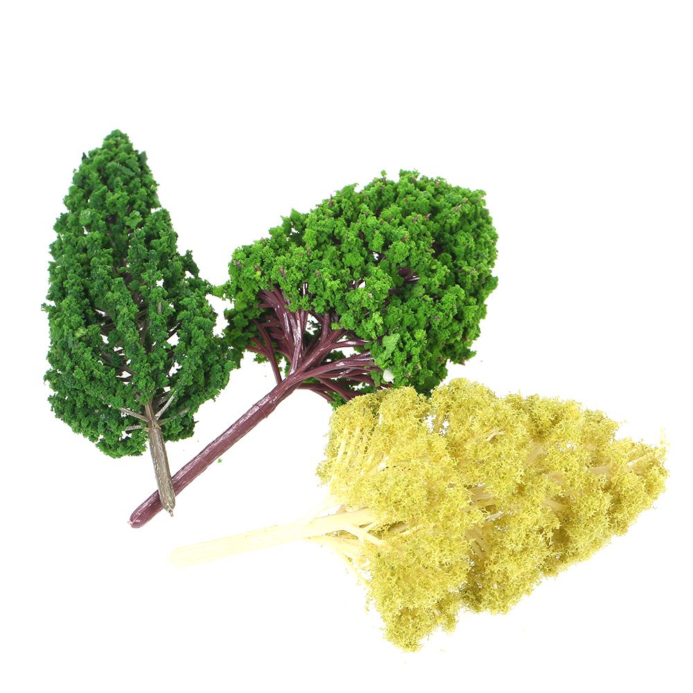 Pack Of 27pcs Model Trees Scenery Layout Train Railway