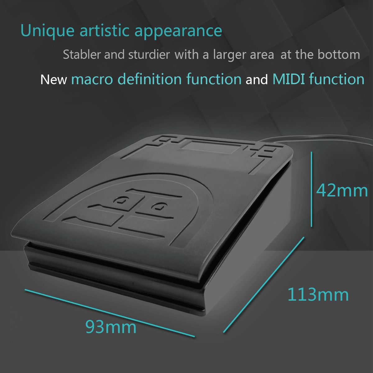 USB Foot Pedal Switch MIDI Controller User-Defined Shortcut