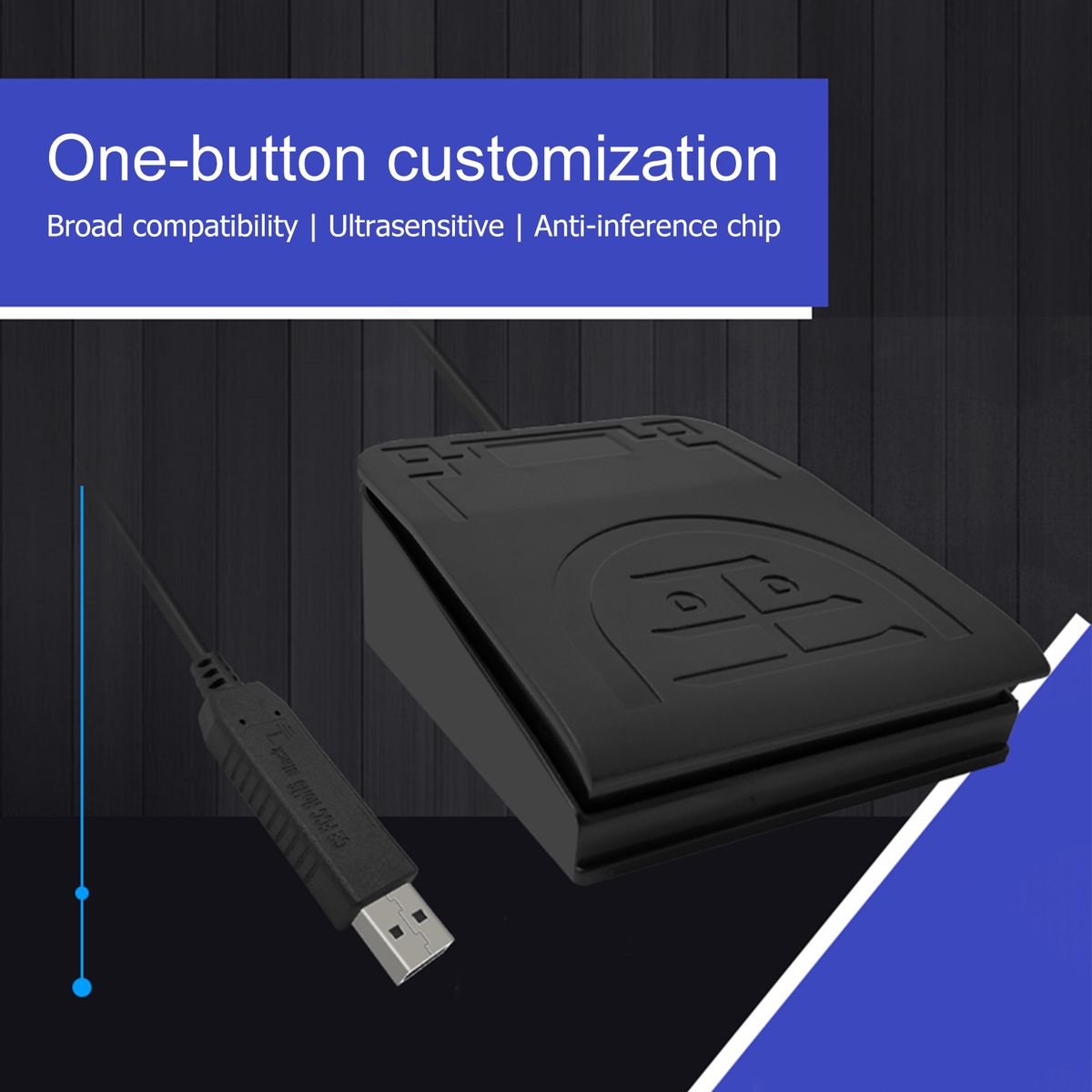 USB Foot Pedal Switch MIDI Controller User-Defined Shortcut
