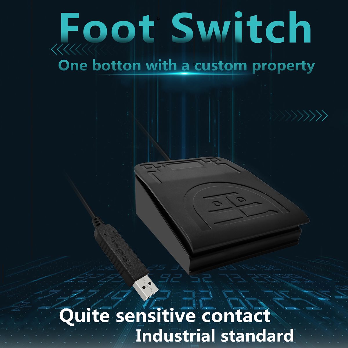 USB Foot Pedal Switch MIDI Controller User-Defined Shortcut