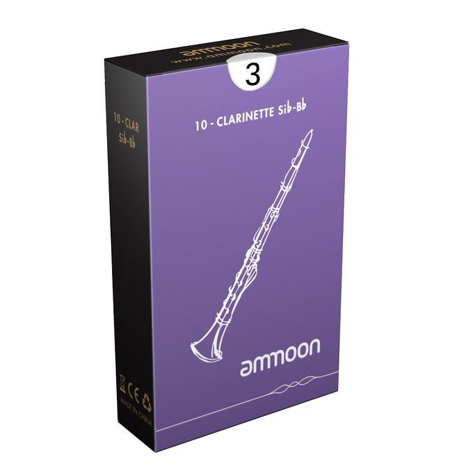 Ammoon Woodwinds Bb Clarinet Traditional Reeds Strength-Strength 3.0