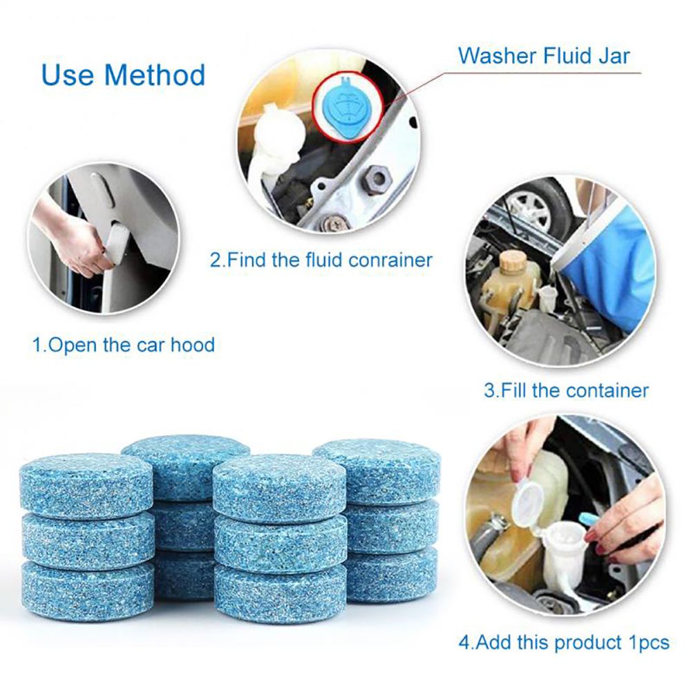 15pc Car Windshield Glass Cleaner Effervescent Tablets
