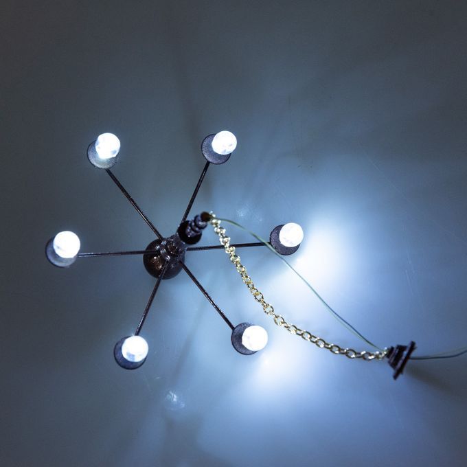 Street Lights HO Scale LEDs Building Miniature Gold 7.8cm