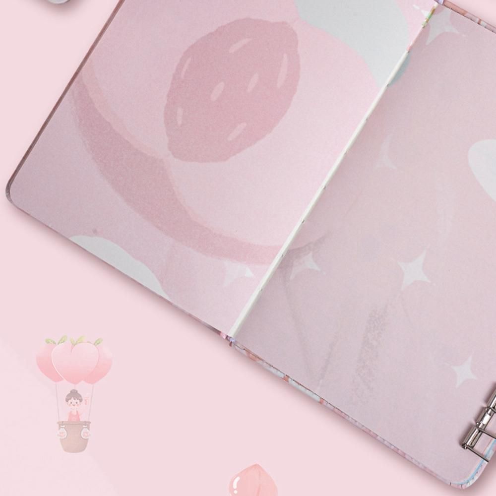 Colorful Blank Journal Lovely Peach Notebook Sketchbook Agenda Diary Note Book for Women Girl Gift, 192 Pages A