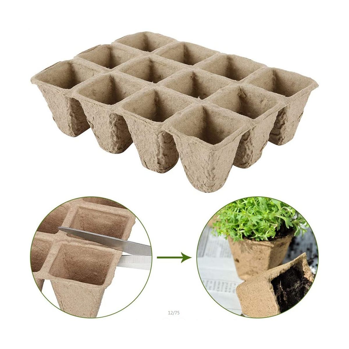 120Cells ling Startup Tray with Drainage Holes is Biodegradable ling Kit Tray