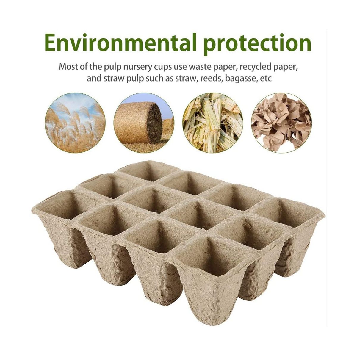 120Cells ling Startup Tray with Drainage Holes is Biodegradable ling Kit Tray