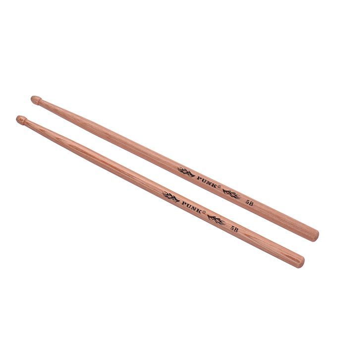 One Pair Of 5B Wooden Drumsticks Drum Sticks Hickory Wood-5B