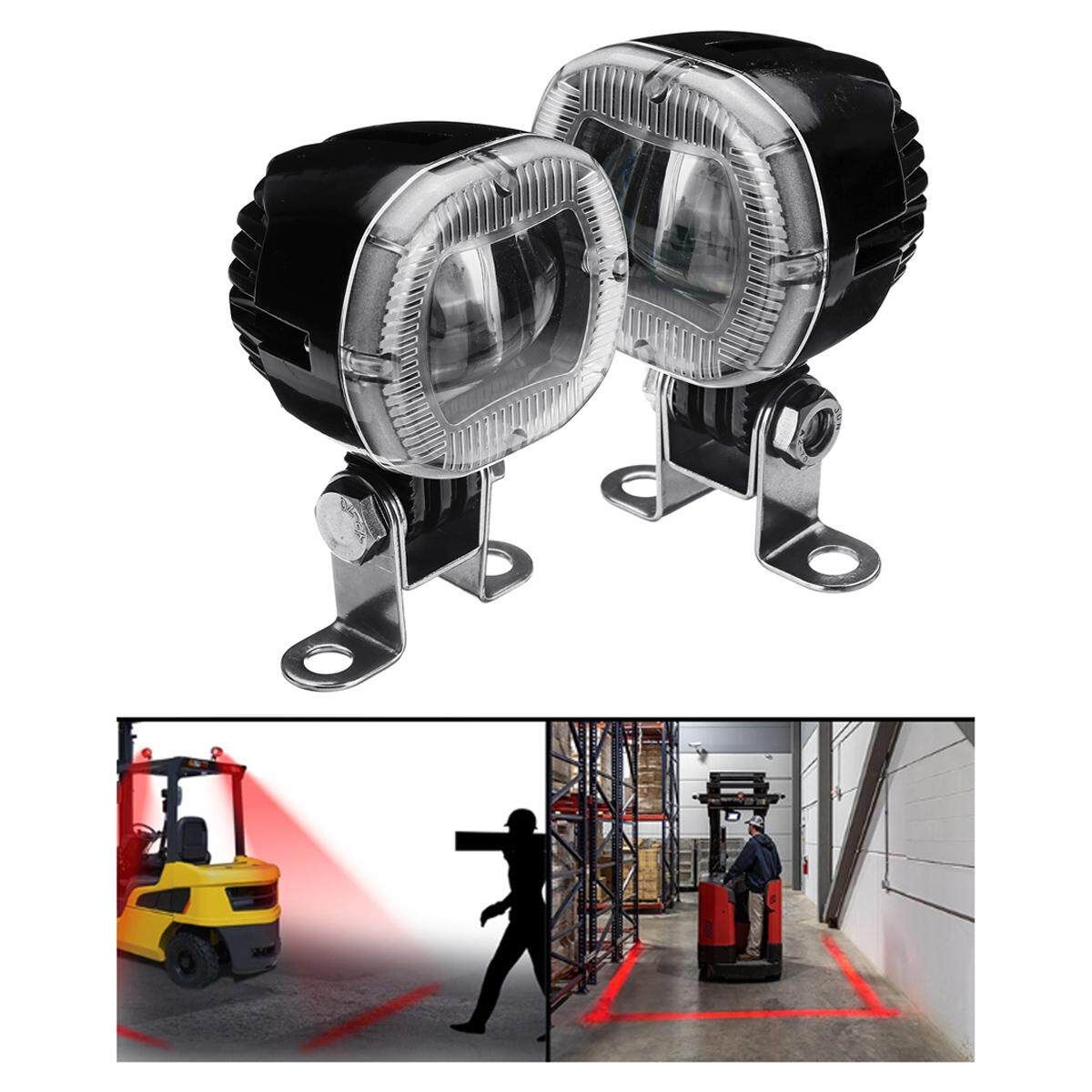 2x Warehouse Factory Forklift Truck LED Warning Lamp Safety Zone Line Work Light