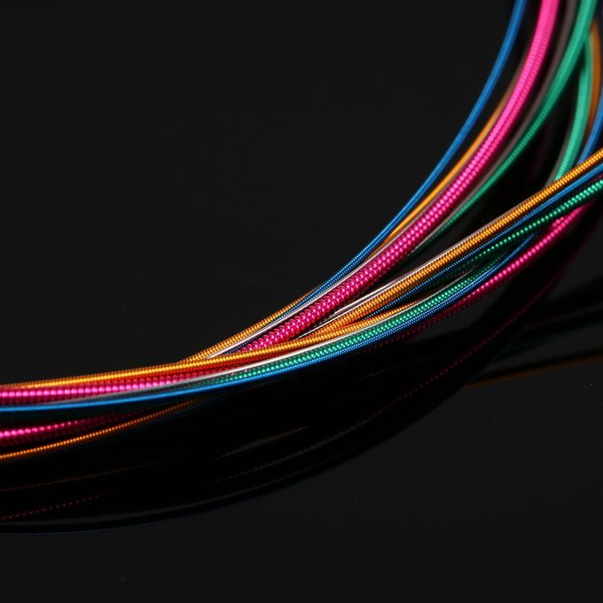 6pcs/Set Rainbow Colors Colorful Acoustic Guitar Strings