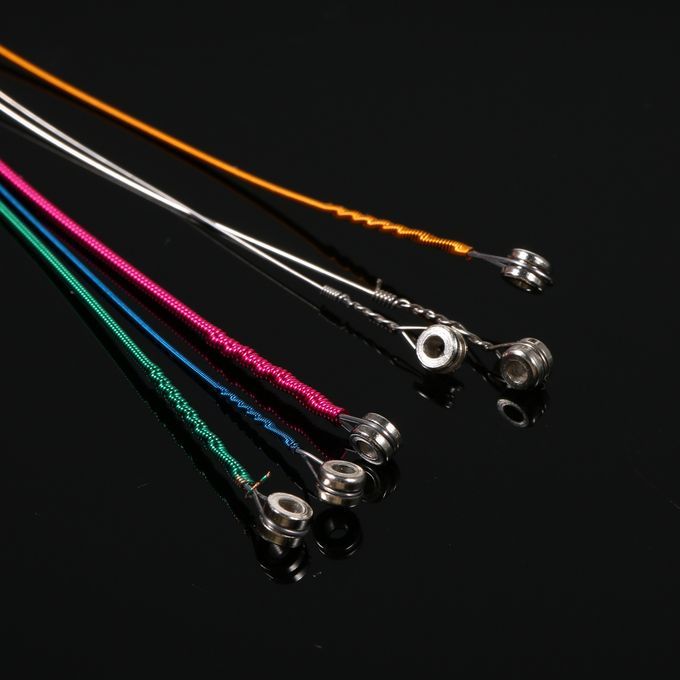 6pcs/Set Rainbow Colors Colorful Acoustic Guitar Strings
