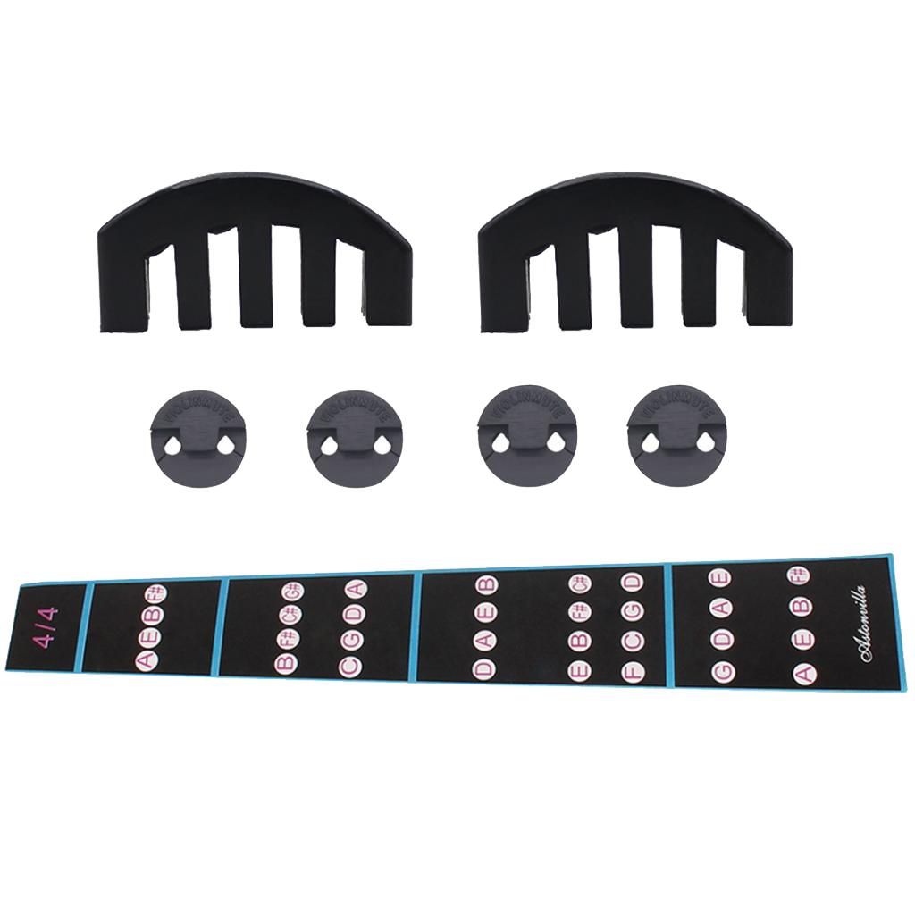 7 Pieces Rubber Violin Practice Mute Control Claw Mute And Round Mute