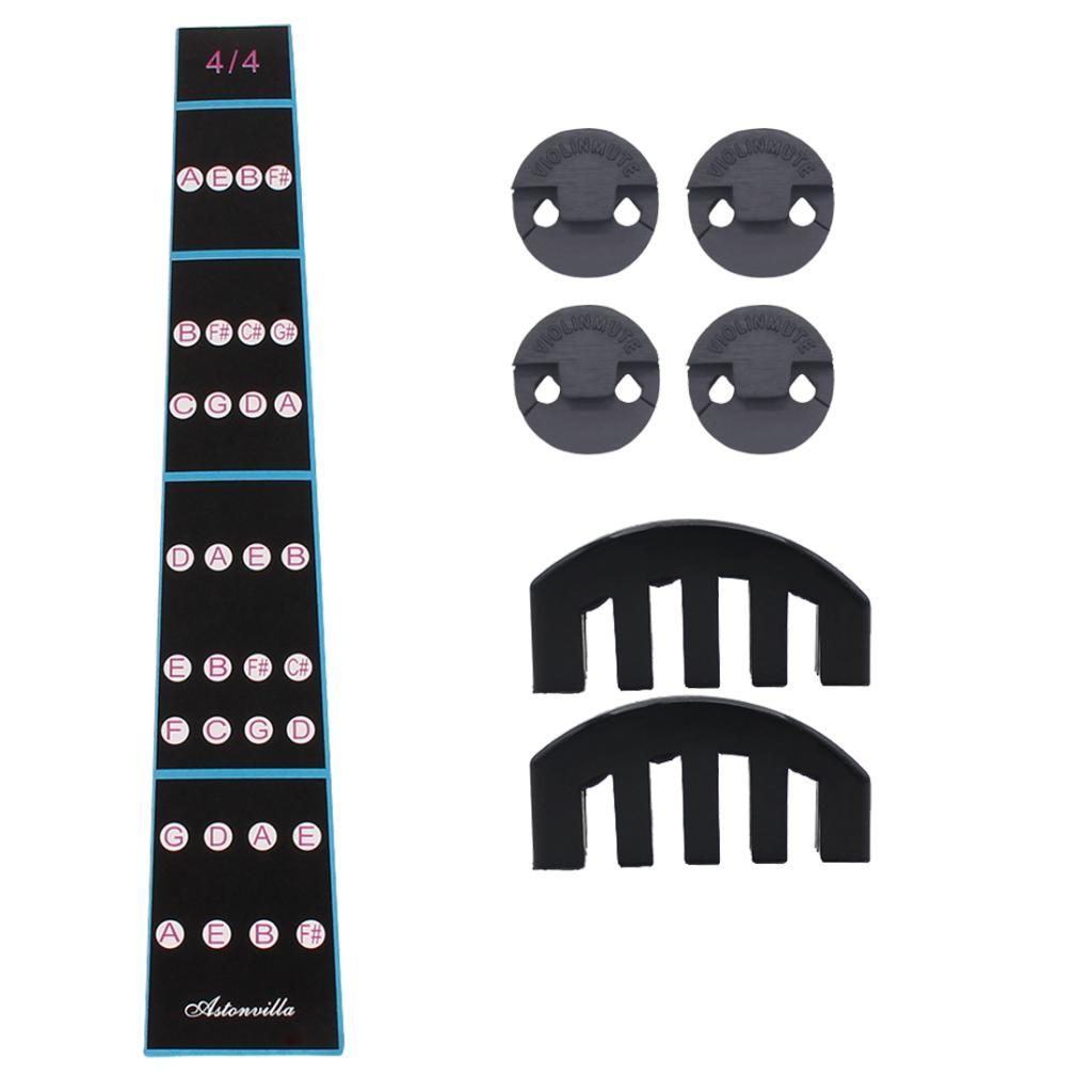 7 Pieces Rubber Violin Practice Mute Control Claw Mute And Round Mute