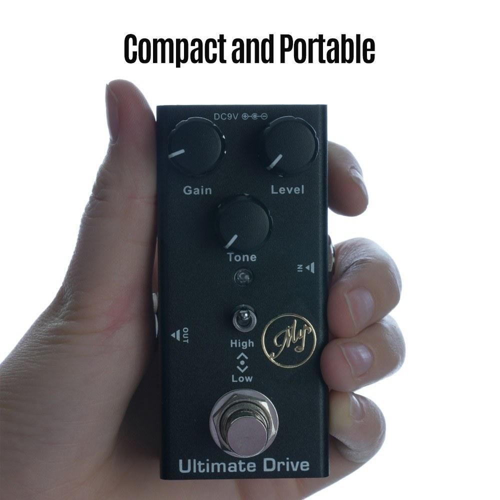 Ultimate Drive Effect Pedal for Electric Guitars with True Bypass Portable Single Guitar Pedal DC 9V Black