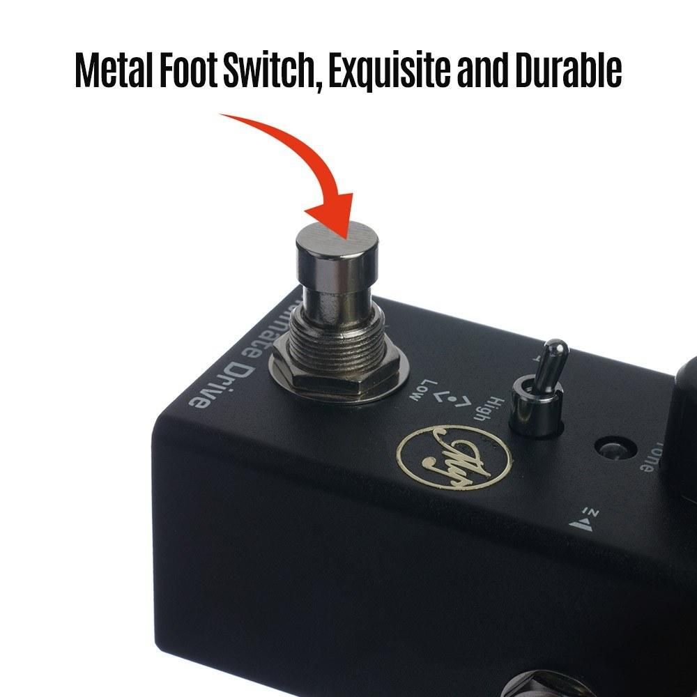 Ultimate Drive Effect Pedal for Electric Guitars with True Bypass Portable Single Guitar Pedal DC 9V Black
