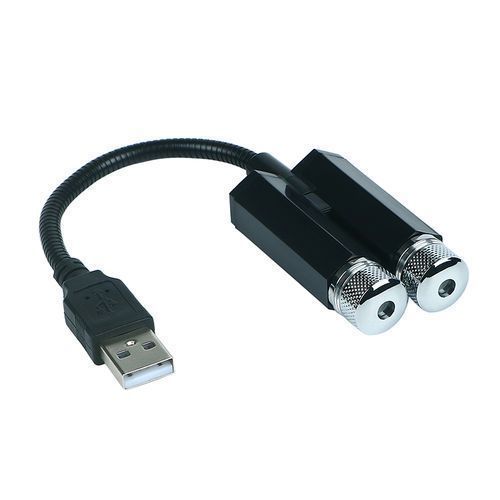 Double USB Decorative LED Star Light Projector Car Roof
