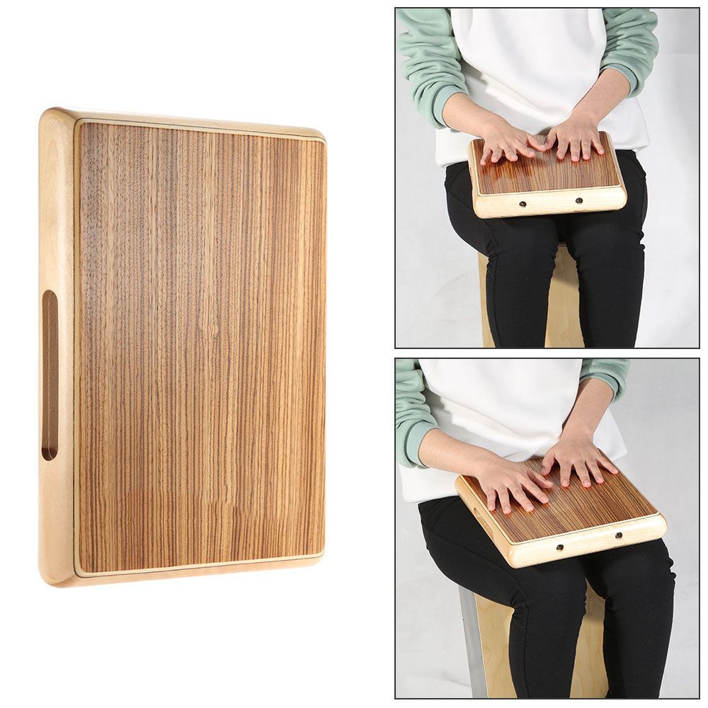 Ammoon Compact Travel Cajon Flat Hand Drum Persussion