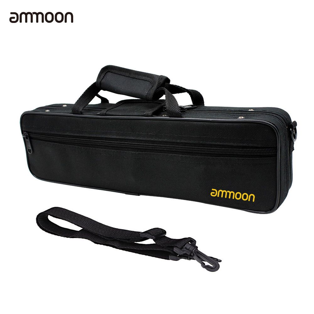 Ammoon 16 Holes C Flute Case Gig Bag Backpack Box