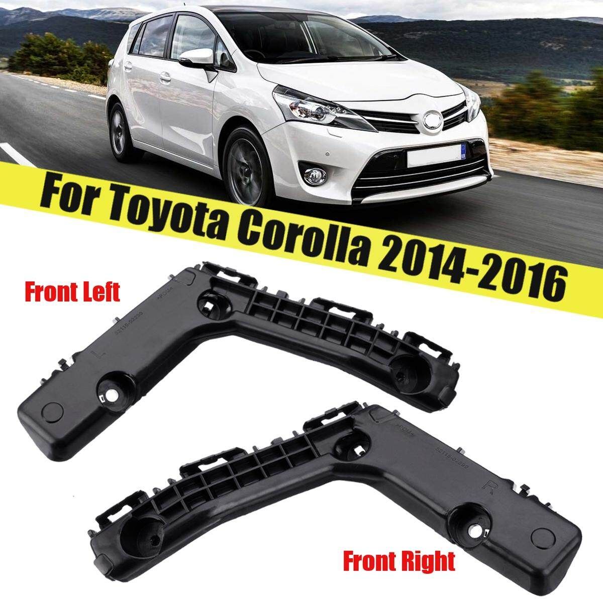 Front Left+Right Bumper Spacer Bracket Black For To*yo*ta Corolla 2014-2016