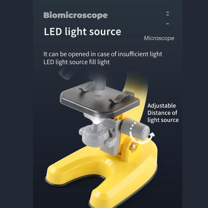 Children Biological Optical Microscope LED Student Educational Toys