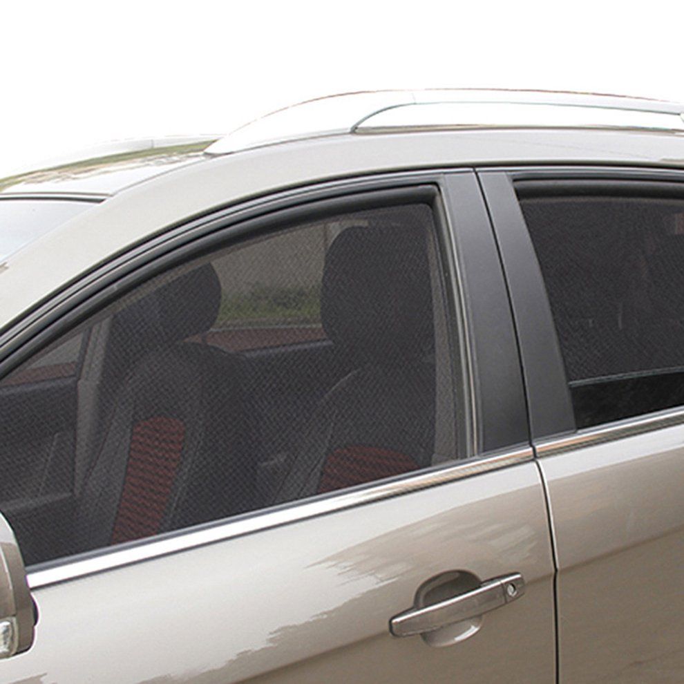 Magnetic Car Sun Shade UV Protection Car Curtain Car Window Sunshade Side Silver